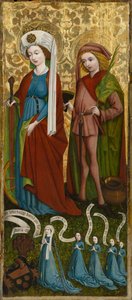 Santa Caterina e San Vito con Anna von Freiberg e le sue figlie da Unknown artist