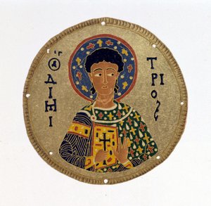 San Demetrio - in "Storia e Monumenti degli Smalti Bizantini" di N. Kondakow. Cromolitografia 1892 da Unknown artist