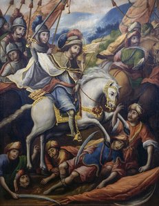 San Giacomo a cavallo che uccide i Mori, dettaglio dal Paravento della conquista