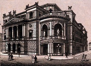 Stadttheater a Vienna in Austria in "Il mondo illustra 168 vedute" Non datato (fine XIX secolo) da Unknown artist