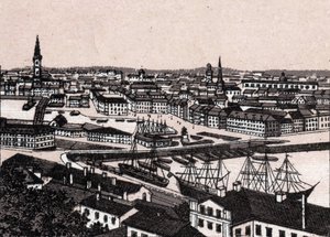 Stoccolma, Svezia: vista della città (Vista Generale) in "Il mondo illustra 168 vedute"