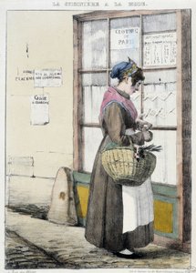 Stufa con soldi per lo shopping - incisione da Unknown artist