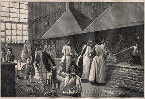 Studenti e professori nel laboratorio pratico del Conservatoire des Arts et Métiers di Parigi