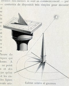 Meridiana e gnomone (XVII secolo) - incisione in 