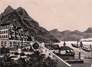 Svizzera: vista della città di Gersau. in 