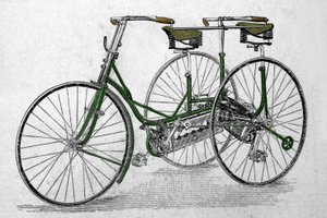 Modello di triciclo tandem da Unknown artist