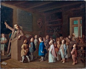 Insegnamento nella scuola di campagna da Unknown artist