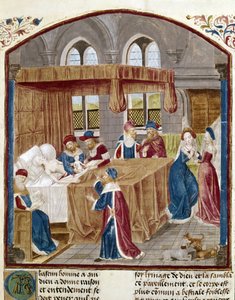 La nascita di Giulio Cesare - Miniatura estratta da 