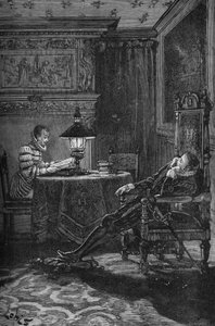 Il Re di Francia Enrico III (1551-1589) viene letto. Incisione del XIX secolo. In "Histoire de France" di Jules Michelet
