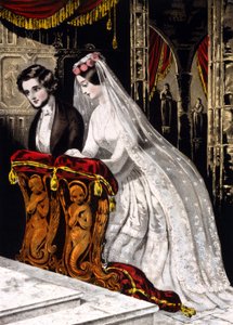 Il Matrimonio (matrimonio religioso) (cromolitografia del 1846) da Unknown artist