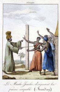 Il Munbo-Jumbo, che designa la donna colpevole (Manding) da Unknown artist