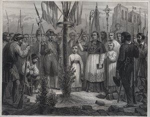 La Piantagione di un Albero della Libertà durante la Rivoluzione (Albero della Libertà) - Piantagione di un albero della Libertà (pioppo) in Francia durante la rivoluzione francese - Incisione in "Les Fastes populaires, ou Histoire des actes heroiques du p