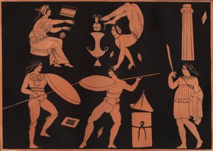 La danza pirrica - incisione da "Usi e Costumi di Tutti i Popoli dell
