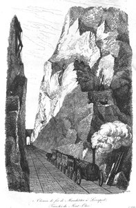 La ferrovia da Liverpool a Manchester: La trincea del Monte degli Ulivi da Unknown artist