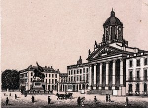 La Piazza Reale a Bruxelles in Belgio in "Il mondo illustra 168 vedute"
