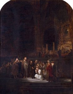 La Donna Adultera (dopo Rembrandt), c.1845 da Unknown