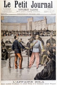 Il caso Zola: grave incidente di udienza tra il colonnello Hubert Henry (1846-1898) e il tenente colonnello Georges Picquart (1854-1914) - in 