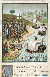 Il compimento della profezia di Santa Caterina - Incisione del XIX secolo da Unknown artist