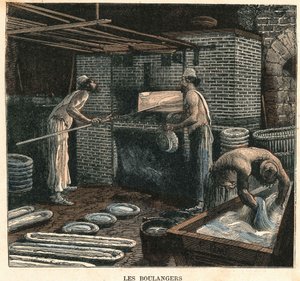 I fornai. Illustrazione del XIX secolo, collezione Bianchetti.