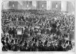 Il paniere degli agenti di cambio alla Borsa di Parigi nel 1867 da Unknown artist