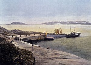 La baia di Saint-Malo da Dinard - in "France. Acquerelli Ricordi di Viaggio", sd. XIX secolo