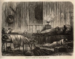 La camera da letto della missione cristiana di San Jose (Perù), che accoglie l