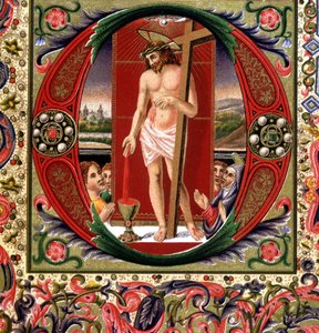 Il sangue di Gesù Cristo. Cromolitografia del XIX secolo. da Unknown artist