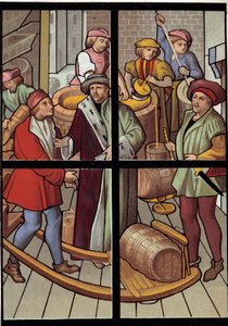 I birrai. Litografia da una vetrata della cattedrale di Tournai del XV secolo. XIX secolo. Parigi, arti decorative