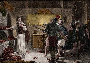 Le catacombe di Roma furono utilizzate per seppellire i martiri cristiani nel primo secolo senza incontrare ostacoli dai Romani. Intorno al 257, sotto il regno dell