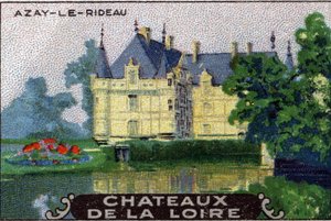 I castelli della Loira: il castello di Azay-le-Rideau, inizio del XX secolo (cromo) da Unknown Artist