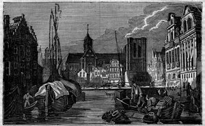 La città di Gand in Belgio nel XIX secolo