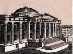La dogana di New York negli Stati Uniti in "Il mondo illustra 168 vedute" Non datato (fine XIX secolo) da Unknown artist