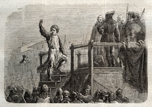 Esecuzione di Corradino, re di Sicilia e duca di Svevia, per ordine di Carlo d