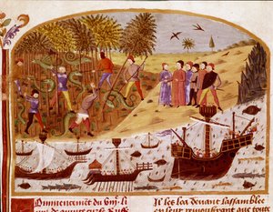 La flotta di Alessandro Magno Miniatura tratta dal 