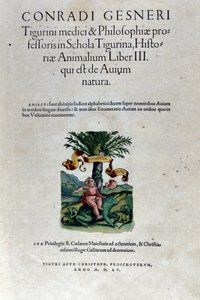 Il frontespizio del terzo volume di Historia Animalium di Conrad Gesner (1516 - 1565), Tiguri da Unknown artist