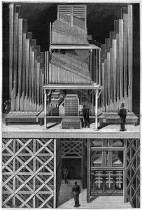 Il grande organo del Crystal Palace a Londra. da Unknown artist