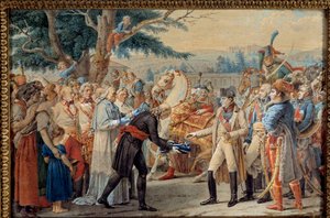 La consegna delle chiavi di Vienna a Napoleone I (1769-1821) da Unknown artist