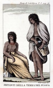 Gli abitanti della Terra del Fuoco (Cile) da Unknown artist