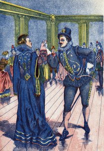 Il figlio del re fa ballare Cenerentola. Illustrazione per 