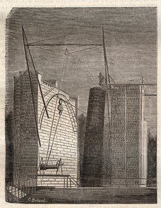 Il grande telescopio a specchio (o leviatano) di Willliam Parsons detto Lord Rosse (1800-1867), dal Castello di Birr a Parsonstown (Irlanda) da Unknown artist