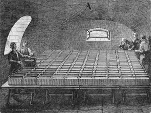 La grande pila di Hyde Wollaston costruita per Humphry Davy nel 1807. In "Album de la Science", Éditions Jouvet