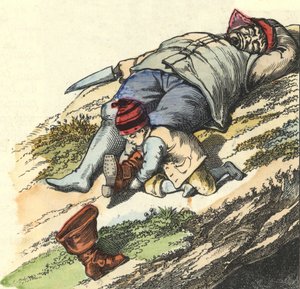 Il piccolo Pollicino ruba gli stivali dalle 7 leghe dall
