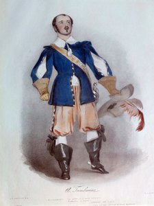 Il cantante lirico Antonio Tamburini (1800-1876) nel ruolo di Riccardo per l