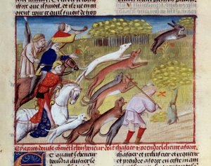 La caccia alla lepre in miniatura da Unknown artist