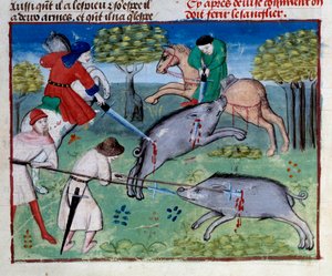 Caccia al cinghiale (miniatura dal 