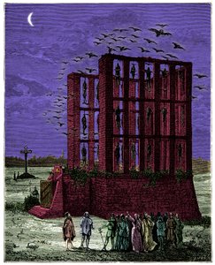 Il patibolo di Montfaucon a Parigi era una massa di pietra sormontata da sedici pilastri (soprannominati forche della grande giustizia, situati a nord-est di Parigi) da Unknown artist