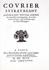 Il corriere stravagante che porta ogni sorta di notizie stravaganti, da ogni tipo di luogo, sia dalla Francia che dai Paesi Stranieri, a Parigi Chez Claude Huot da Unknown artist