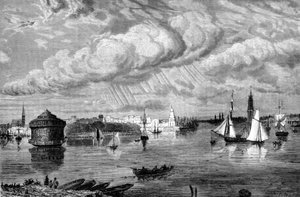 Il porto di New York intorno al 1860 da Unknown artist