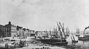 I moli di Bordeaux nel 1833 da Unknown artist