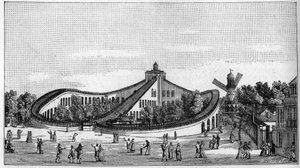 Le montagne russe del Giardino Beaujon a Parigi nel 1821. In "Nature. Rivista di scienze e delle loro applicazioni alle arti e all